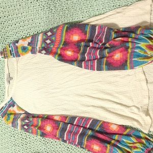 LS White Birch balloon sleeve waffle knit shirt